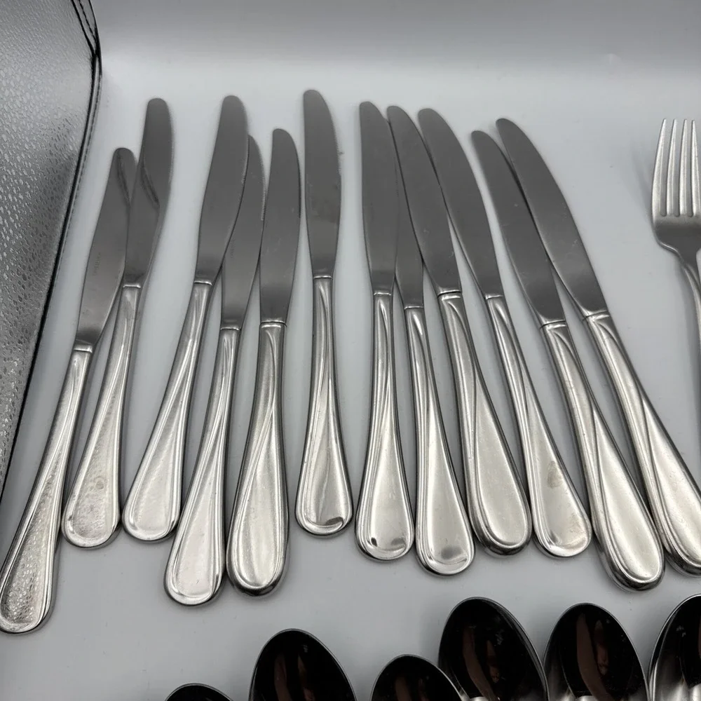 76 pcs Oneida USA Stainless Steel Flatware Serving Set FLIGHT RELIANCE